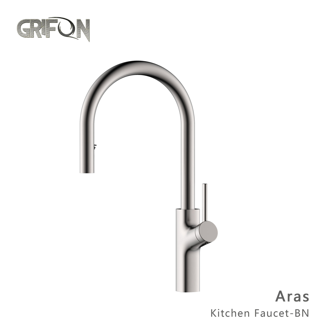 ARAS™ GF404 Contemporary Style Single-Handle Kitchen Sink Faucet with Pull-Down Sprayer