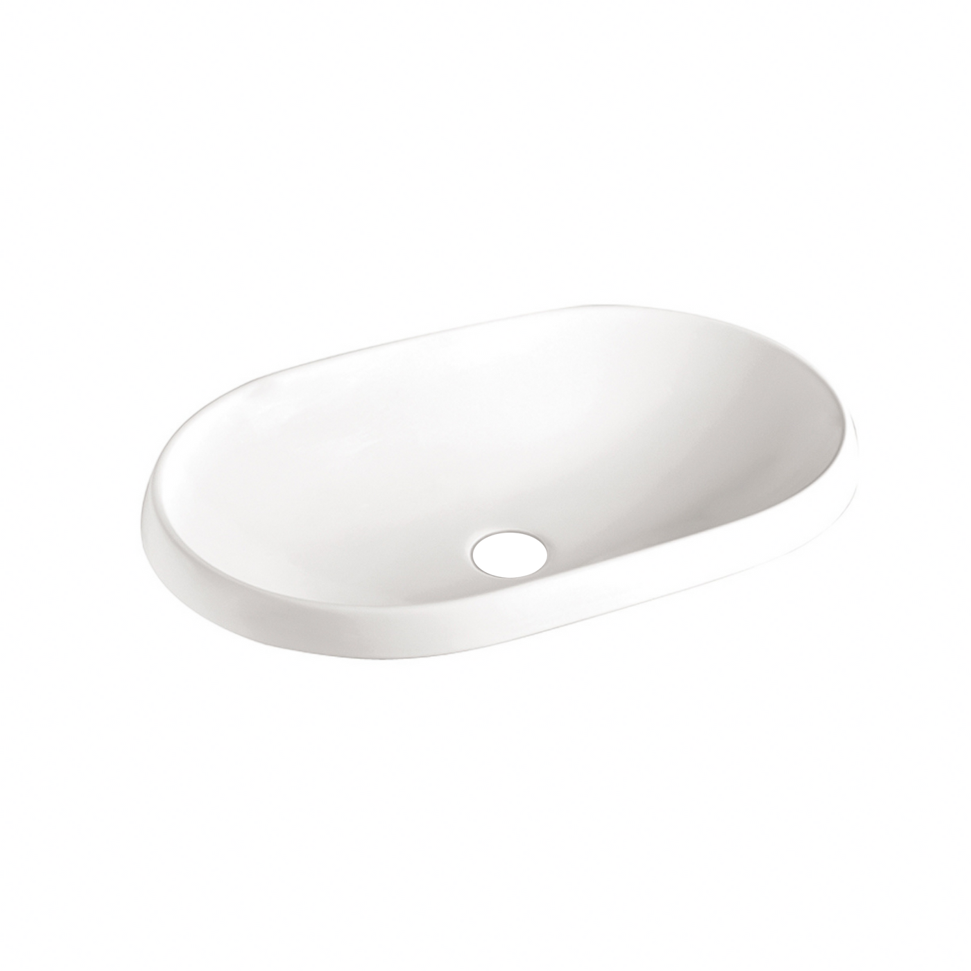 Casa Blanca ™ GS0504 Lavabo de salle de bain en céramique ovale de 23,6 po en blanc