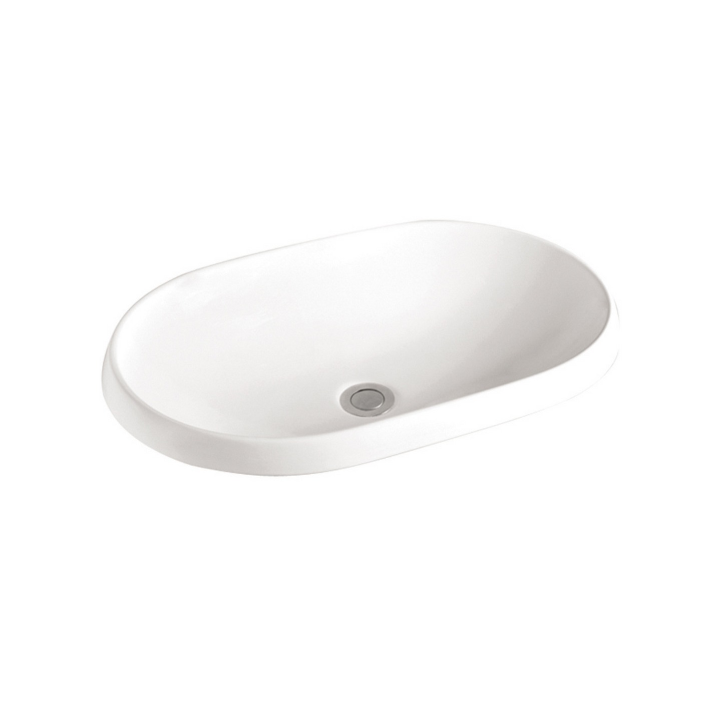 Casa Blanca™ GS0504 – White Ceramic 23.6” - Oval Vessel Sink -  Bathroom Sink