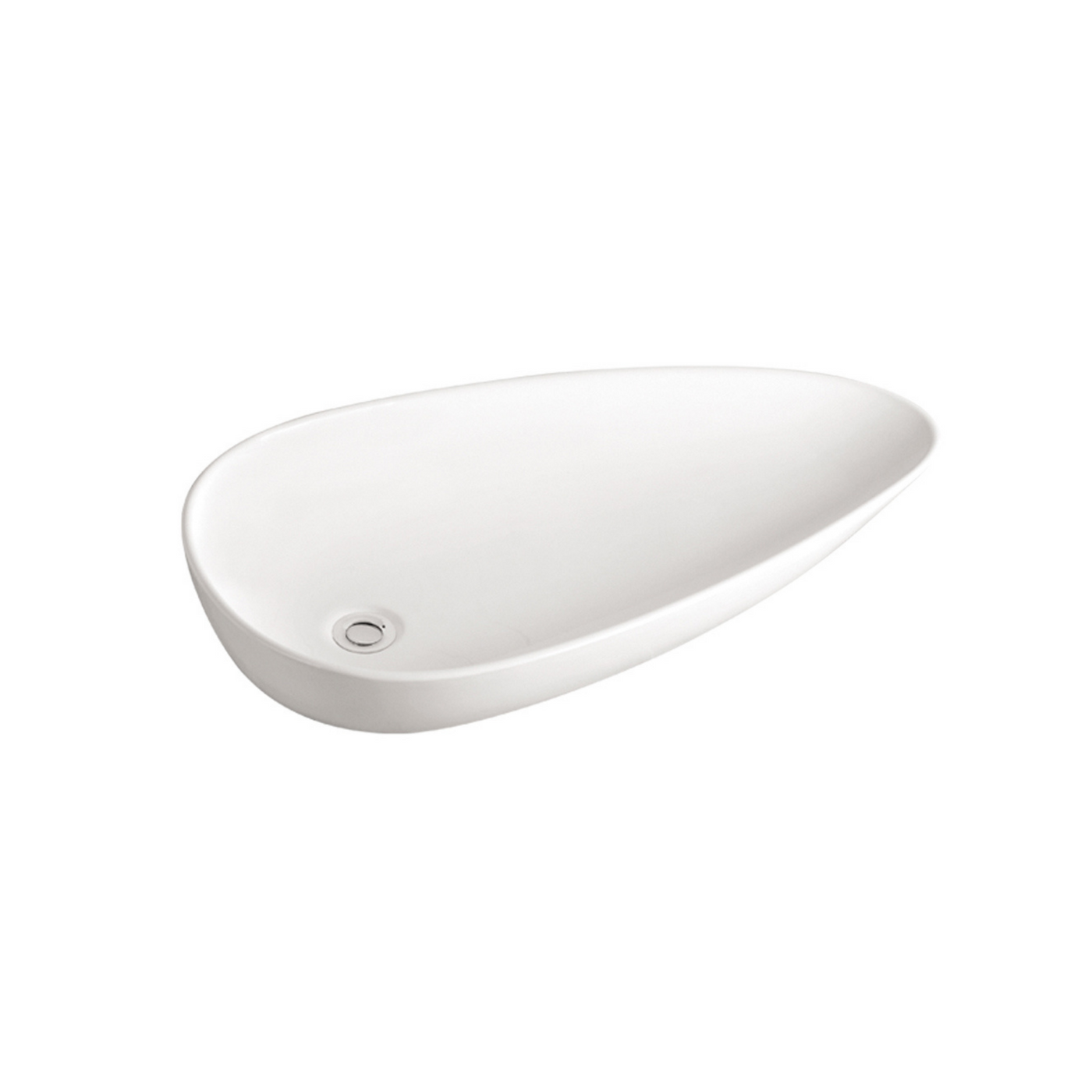 Casa Blanca™ GS0569 – White Ceramic 30” -Almond Shape Vessel Sink -  Bathroom Sink