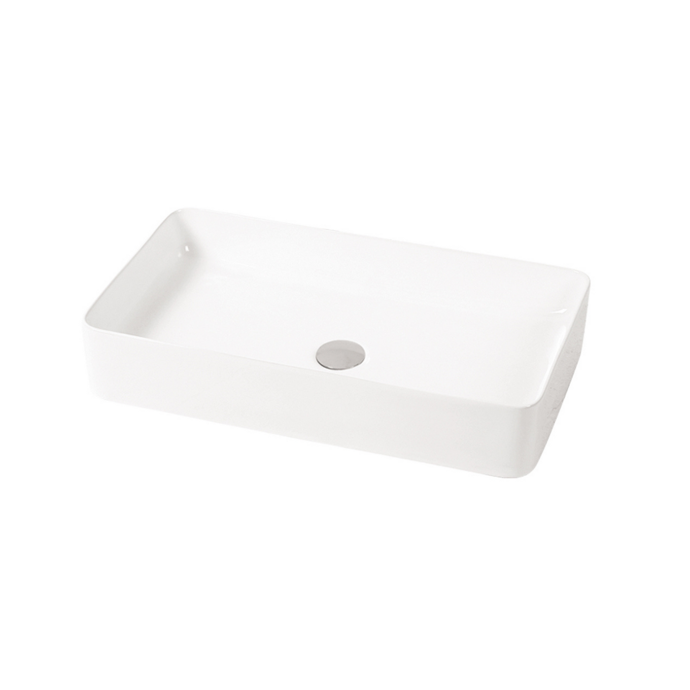 Singapore™ GS0487 – Rectangular Vessel Ceramic Bathroom Sink - 23,6"- White - Bathroom Sink