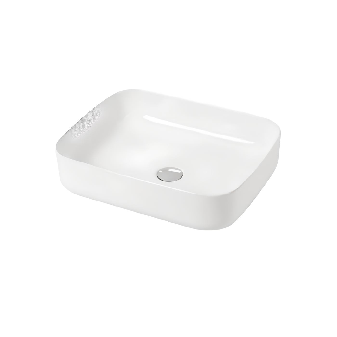 Singapore™ GS0469 – White Ceramic 19,7” - Rectangular Vessel sink-  Bathroom Sink