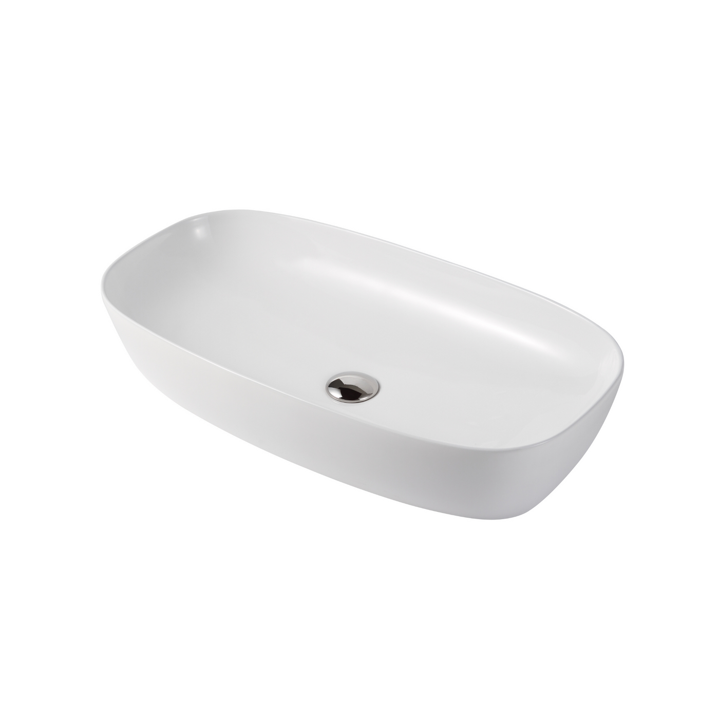 Singapore™ GS0393 – Rectangular Vessel Ceramic Bathroom Sink - 27,6"- White - Bathroom Sink