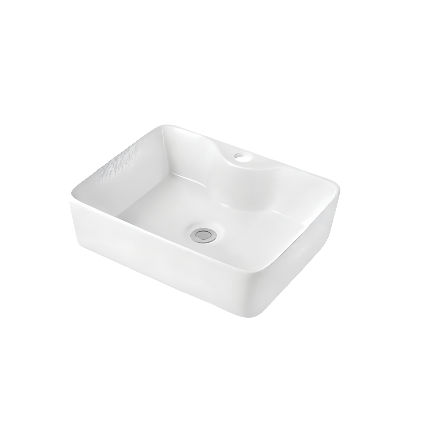 lisbon™ GS0599 Lavabo de salle de bain en céramique rectangulaire de 19,7 pouces en blanc