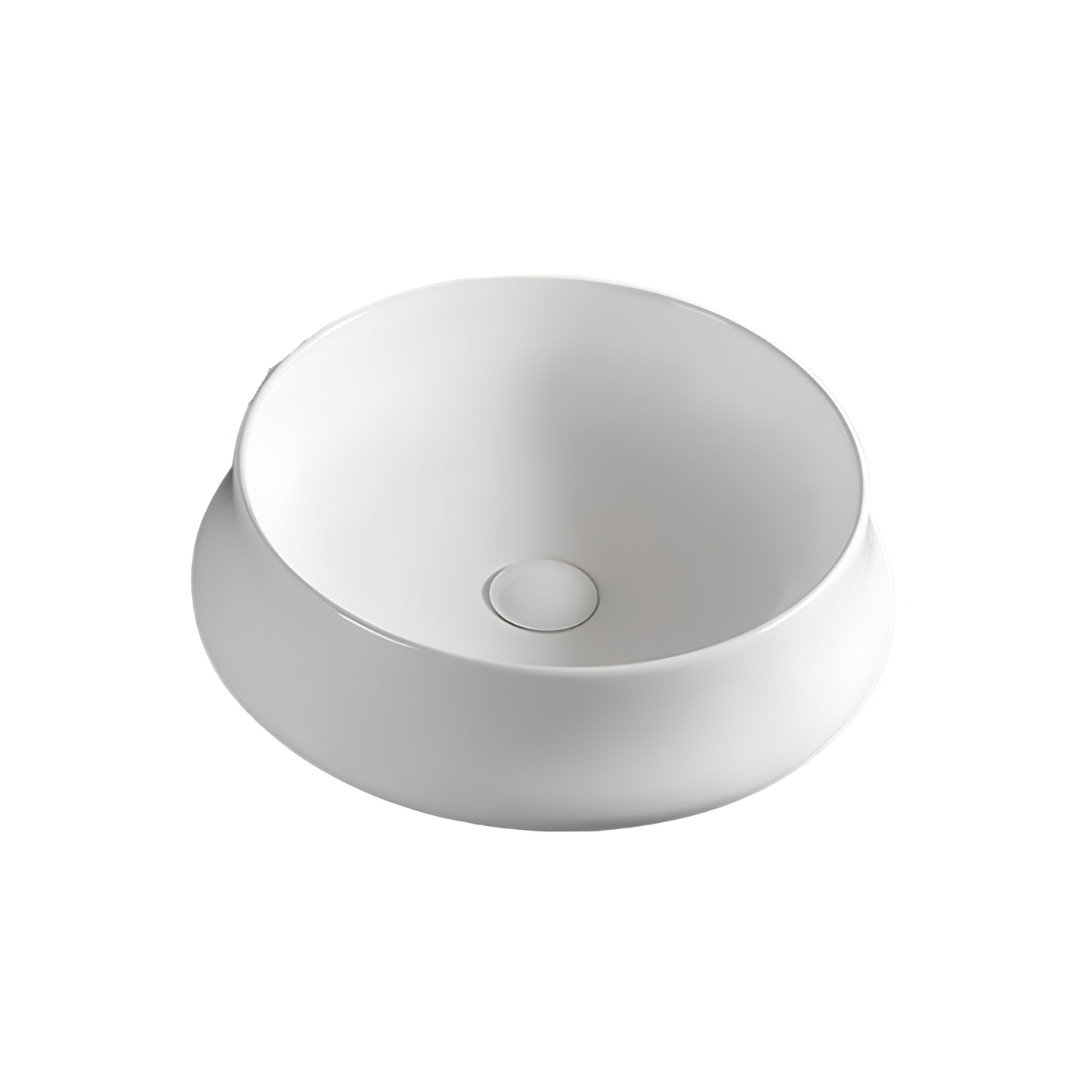SIDNEY™GS0391 – Round Vessel Ceramic Bathroom Sink - 18"-  White - Bathroom Sink