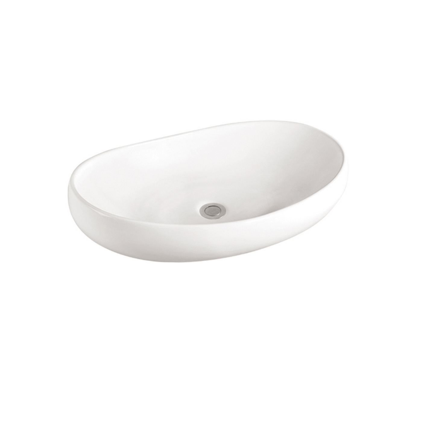 Casa Blanca™ GS0502 – White Ceramic 24.8” Oval Vessel Sink -  Bathroom Sink