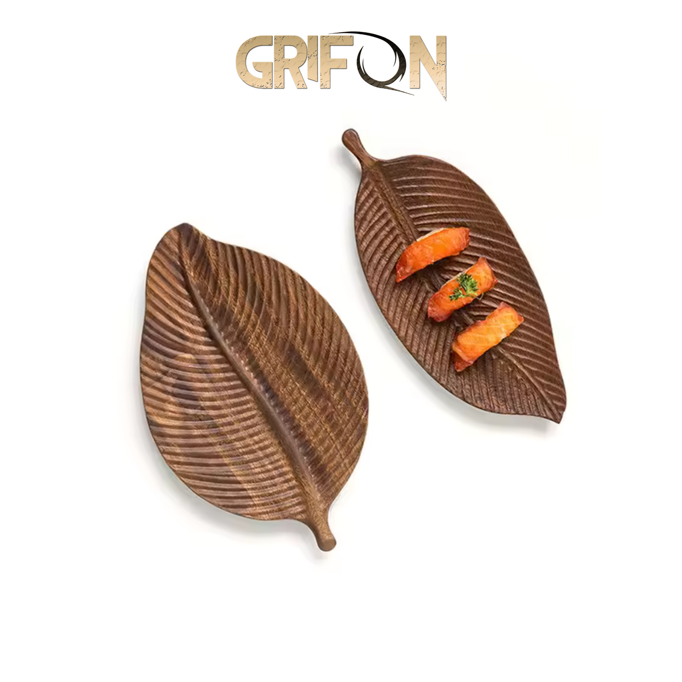 Leaf Shaped Wood Fruit Serving Platters