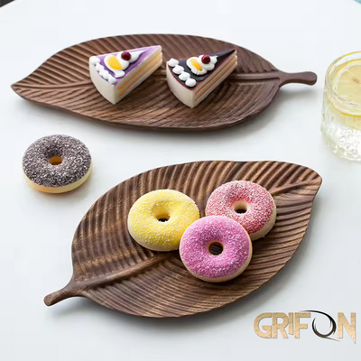 Leaf Shaped Wood Fruit Serving Platters