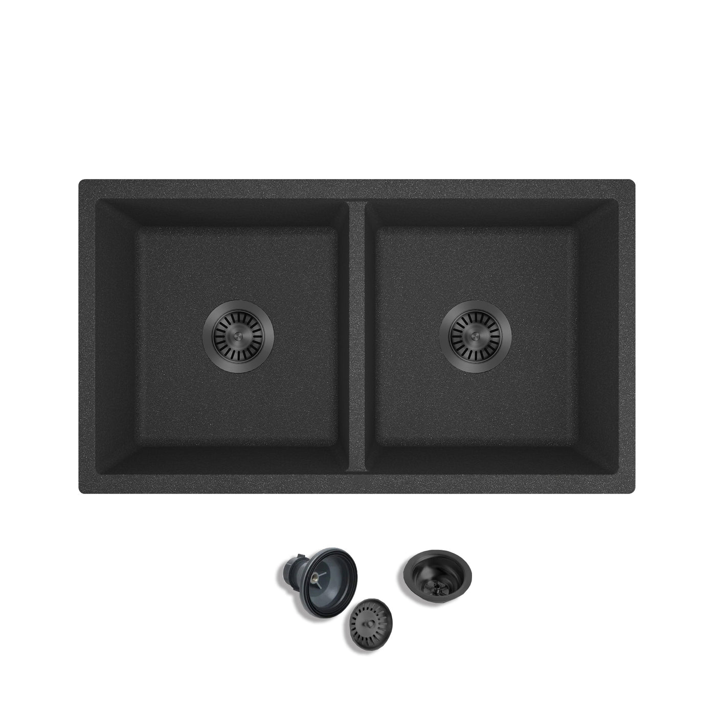 ARIEL 31" GGS 931 - Granite Sink 31" - Double Bowl Undermount - Kitchen Sink