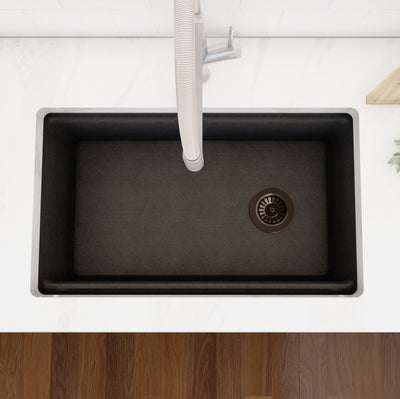 AZUR30™ GGS980 - Granite Sink 30" - Single Bowl Undermount Workstation - Kitchen Sink with Accessories