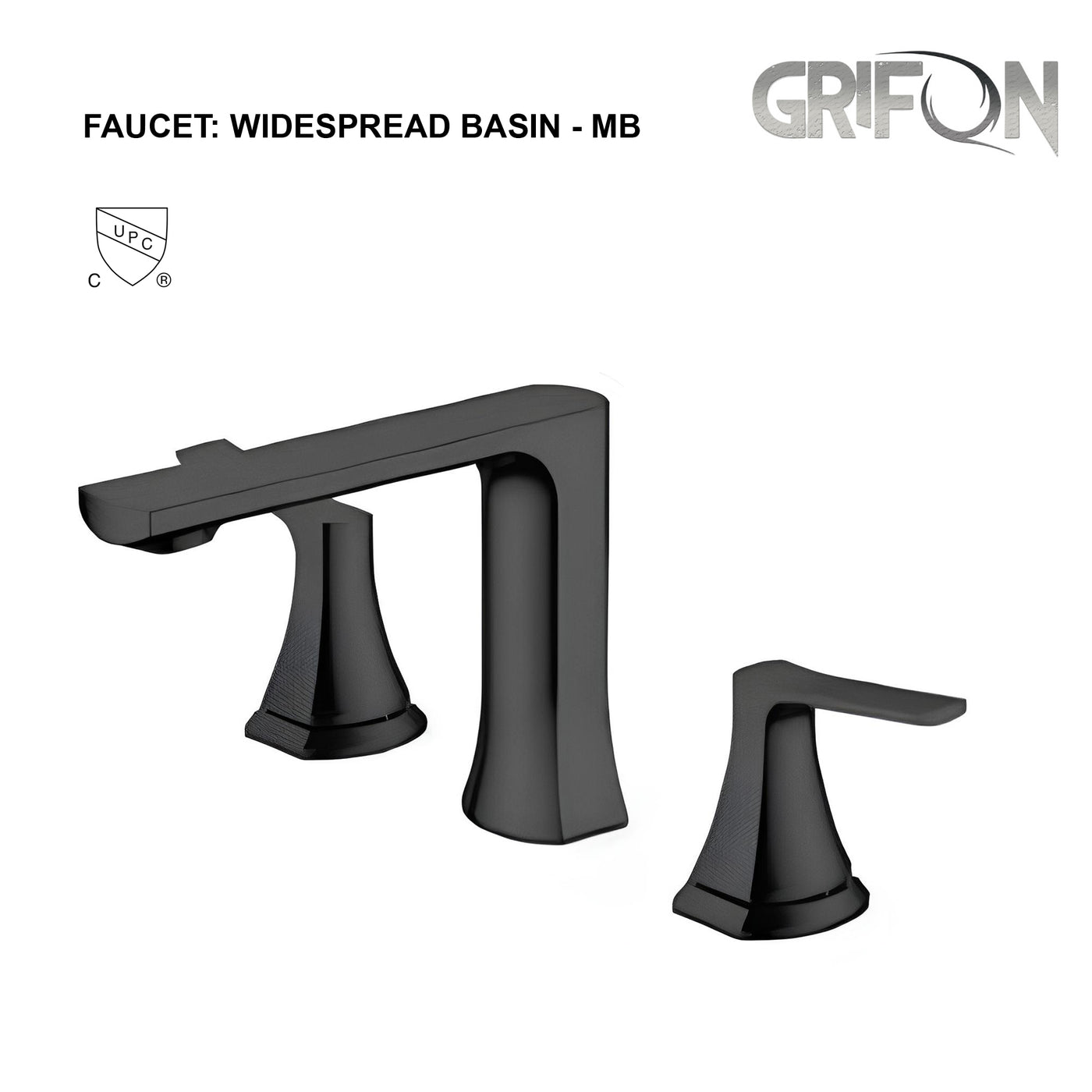 Widespread Basin Faucet – Solid Brass Construction – Chrome