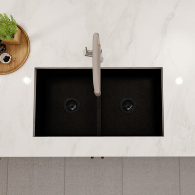 ARIEL 31" GGS 931 - Granite Sink 31" - Double Bowl Undermount - Kitchen Sink