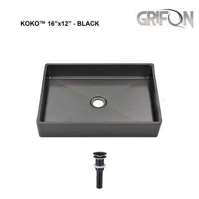 KOKO™ 16"x12" - bathroom single bowl sink