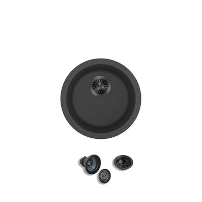 SMOKY 16" GGRS 916 - Granite Sink 16" - Single Bowl Undermount - Kitchen Sink