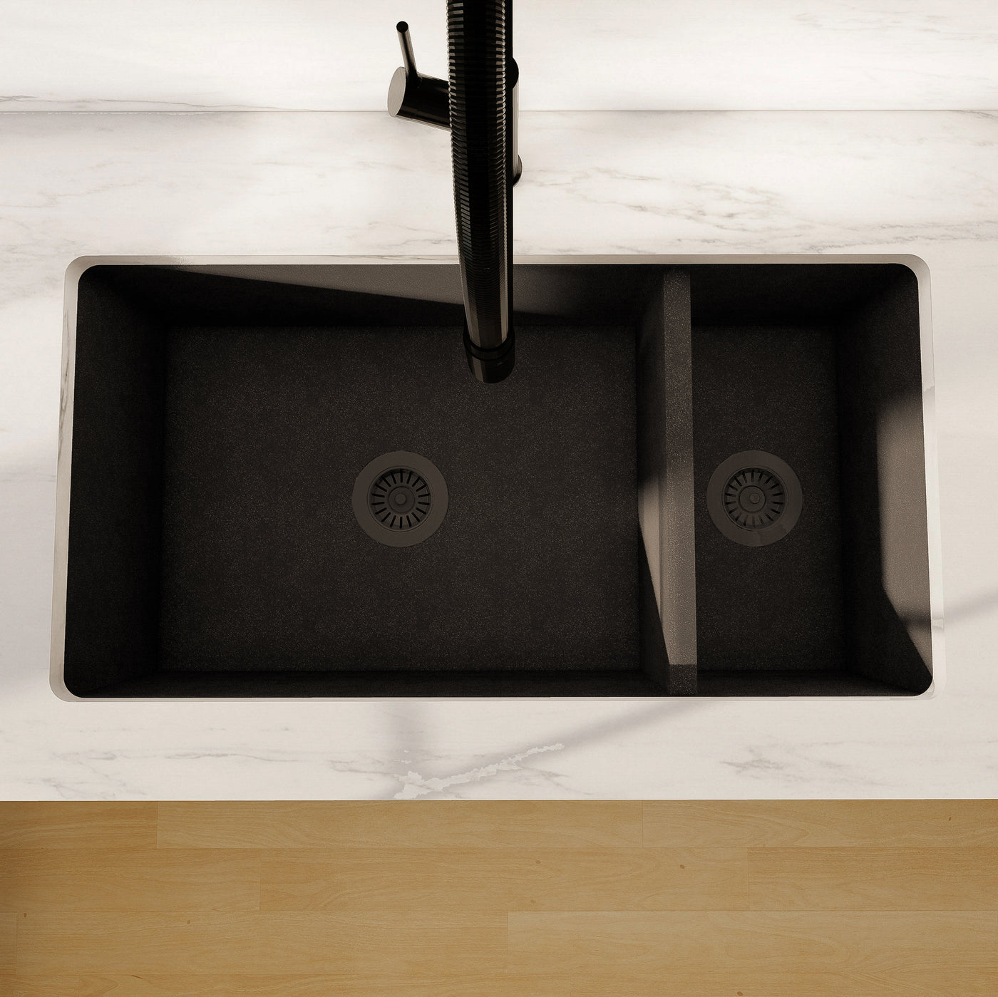 TITAN 32" GGS 932   Granite Sink 32" - Double Bowl Undermount - Kitchen Sink