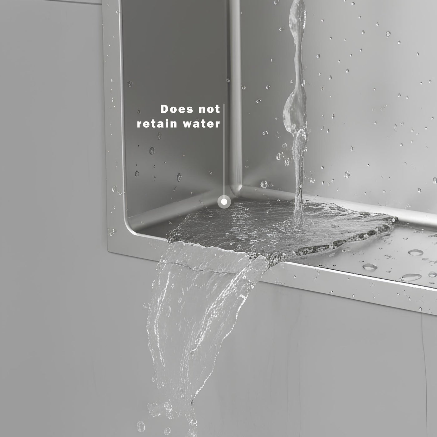 NICHE DE DOUCHE - GN2412-BN Niche de douche murale à cuve unique en acier inoxydable