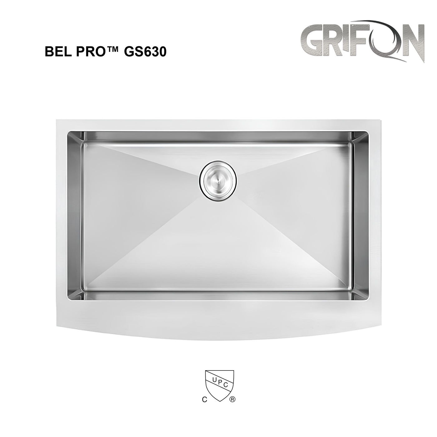 Bel Pro™ GS630 Stainless steel 30" Undermount Single Bowl Apron Kitchen Sink.