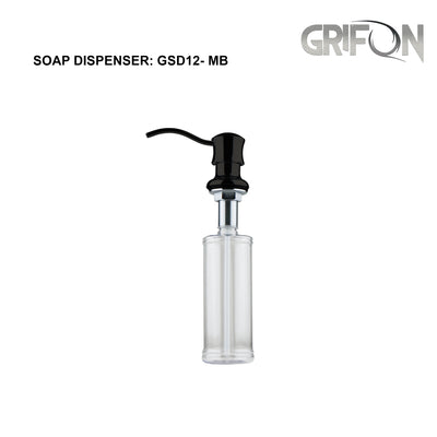 DISTRIBUTEUR DE SAVON - GSD12 Distributeur de savon et de lotion de cuisine en acier inoxydable noir