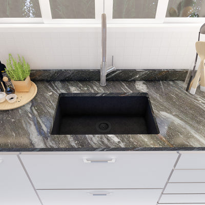 SAPPHIRE  25"  GGS 925 - Granite Sink 25" - Single Bowl Undermount - Kitchen Sink
