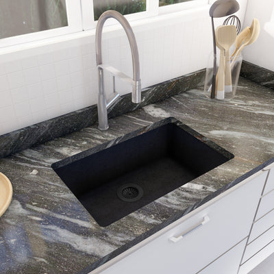 SAPPHIRE  25"  GGS 925 - Granite Sink 25" - Single Bowl Undermount - Kitchen Sink