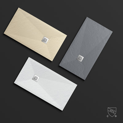 SERIES F™-  BEIGE - SHOWER BASE ARTIFICIAL STONE -60" x 36"-  Premium Solid Composite Stone