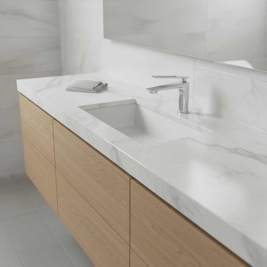 SIRUS™ GF710 - Contemporary Style Single-Handle - Chrome & Mat Black - Bathroom Sink Faucet