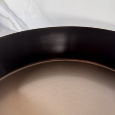 ROKO™ – Single Bowl Rectangular Stainless Steel - 15"- Black & Rose Gold - Bathroom Sink