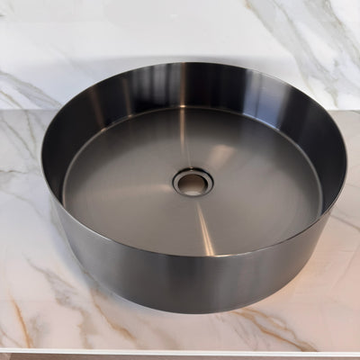 ROKO™ – Single Bowl Rectangular Stainless Steel - 15"- Black & Rose Gold - Bathroom Sink