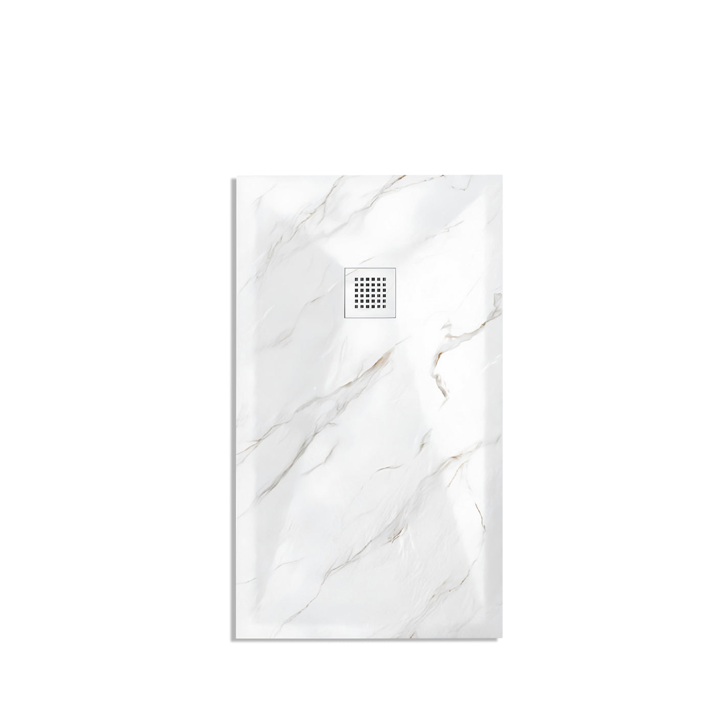 SERIES F™-  CARRARA BIANCO - SHOWER BASE ARTIFICIAL STONE -60" x 36"-  Premium Solid Composite Stone