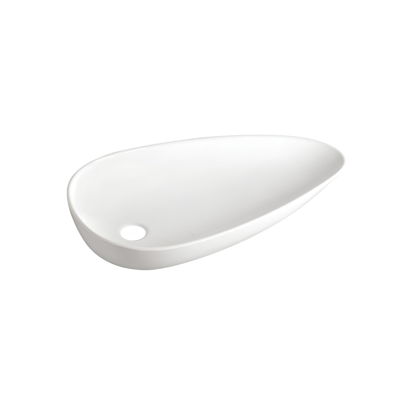 Casa Blanca™ GS0569 – White Ceramic 30” -Almond Shape Vessel Sink -  Bathroom Sink