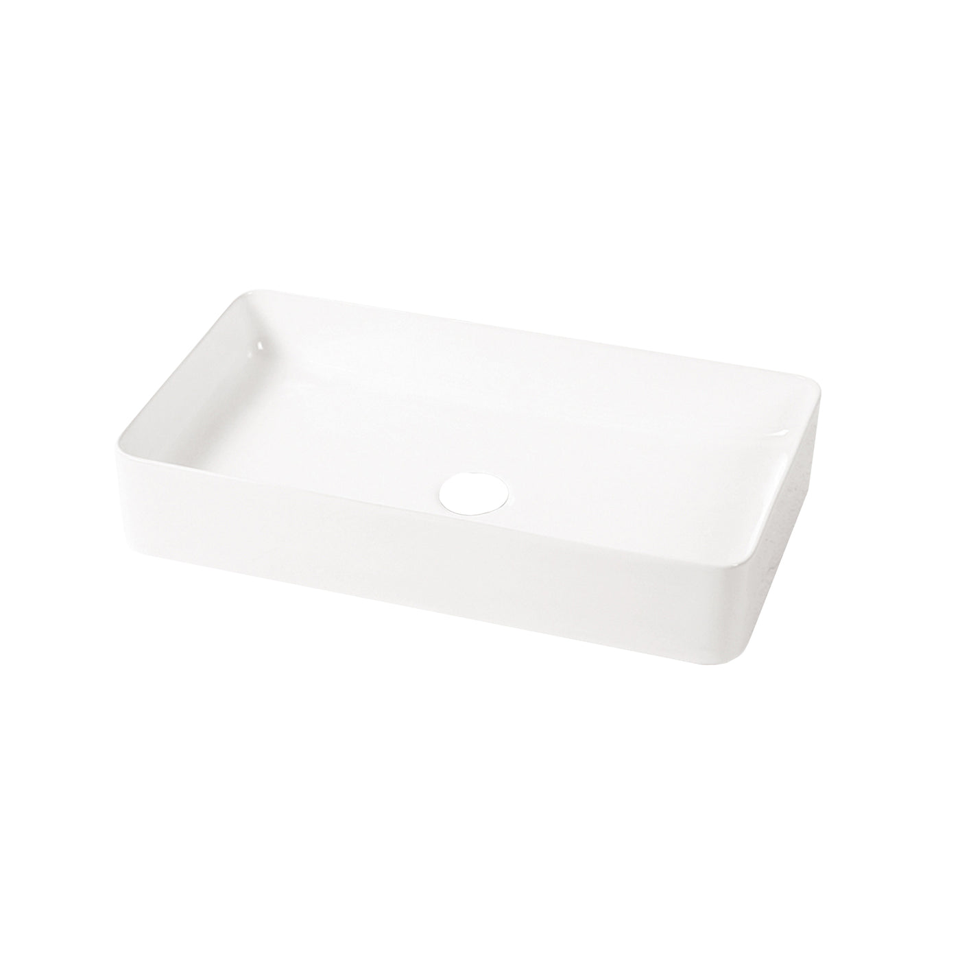 Singapore™ GS0487 – Rectangular Vessel Ceramic Bathroom Sink - 23,6"- White - Bathroom Sink