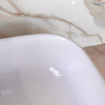 Sidney™ GS0468 – White Ceramic 15,4” - Square Vessel sink -  Bathroom Sink