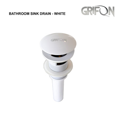 Pop-Up Drain - Bathroom Sink - White