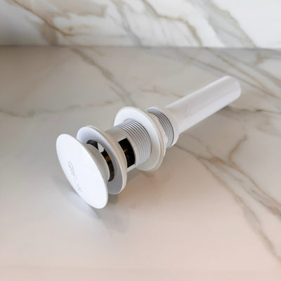 Pop-Up Drain - Bathroom Sink - White