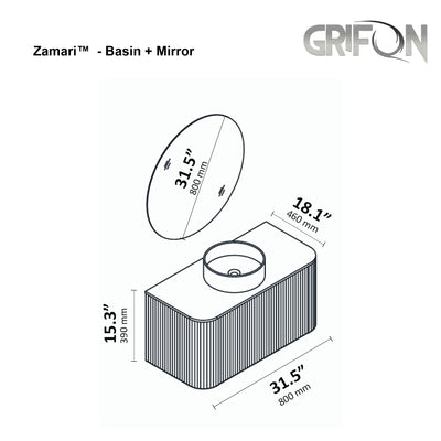 Zamari™ –  Wall-Mounted Bathroom Vanity  31.5", 36" & 48" Sizes