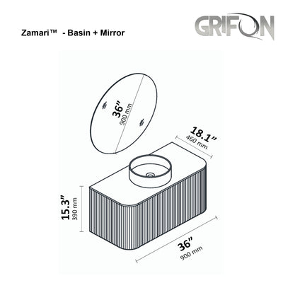 Zamari™ –  Wall-Mounted Bathroom Vanity  31.5", 36" & 48" Sizes