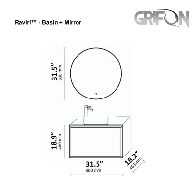 Raviri™ - Wall-Mounted Bathroom Vanity 36", 48" & 60" Sizes