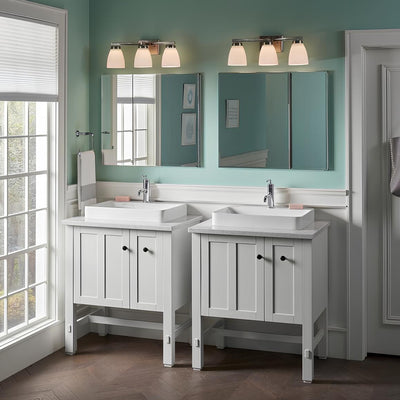 LISBON™ GS397B-50 – White Ceramic 19,7” - Rectangular Drop-in sink-  Bathroom Sink