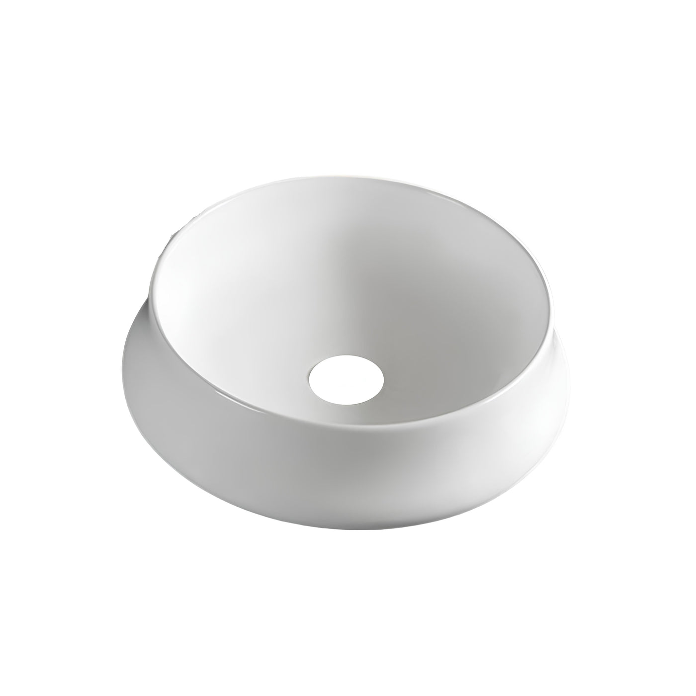 SIDNEY™GS0391 – Round Vessel Ceramic Bathroom Sink - 18"-  White - Bathroom Sink
