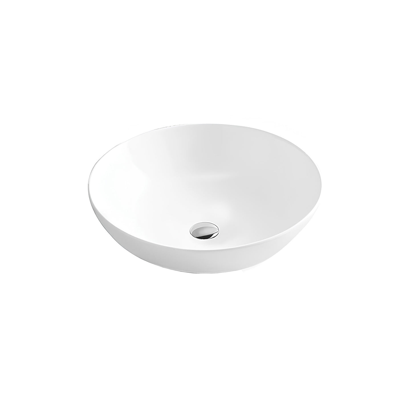 SIDNEY™GSO601C-YD – Round Vessel Ceramic Bathroom Sink - 16"-  White - Bathroom Sink