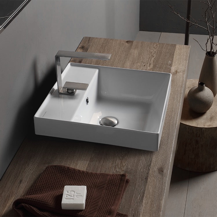 Ceramic Bathroom Sink in White