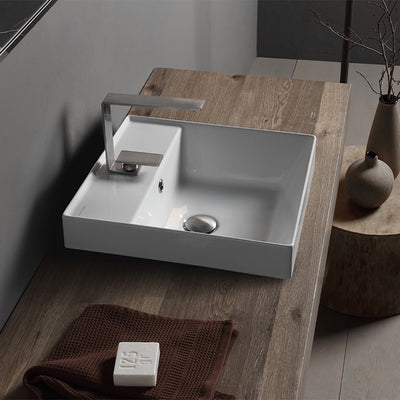 Ceramic Bathroom Sink in White