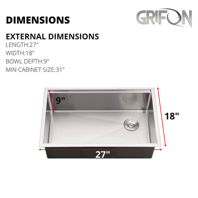 Undermount Single Bowl workstation Kitchen Sink with Accessories