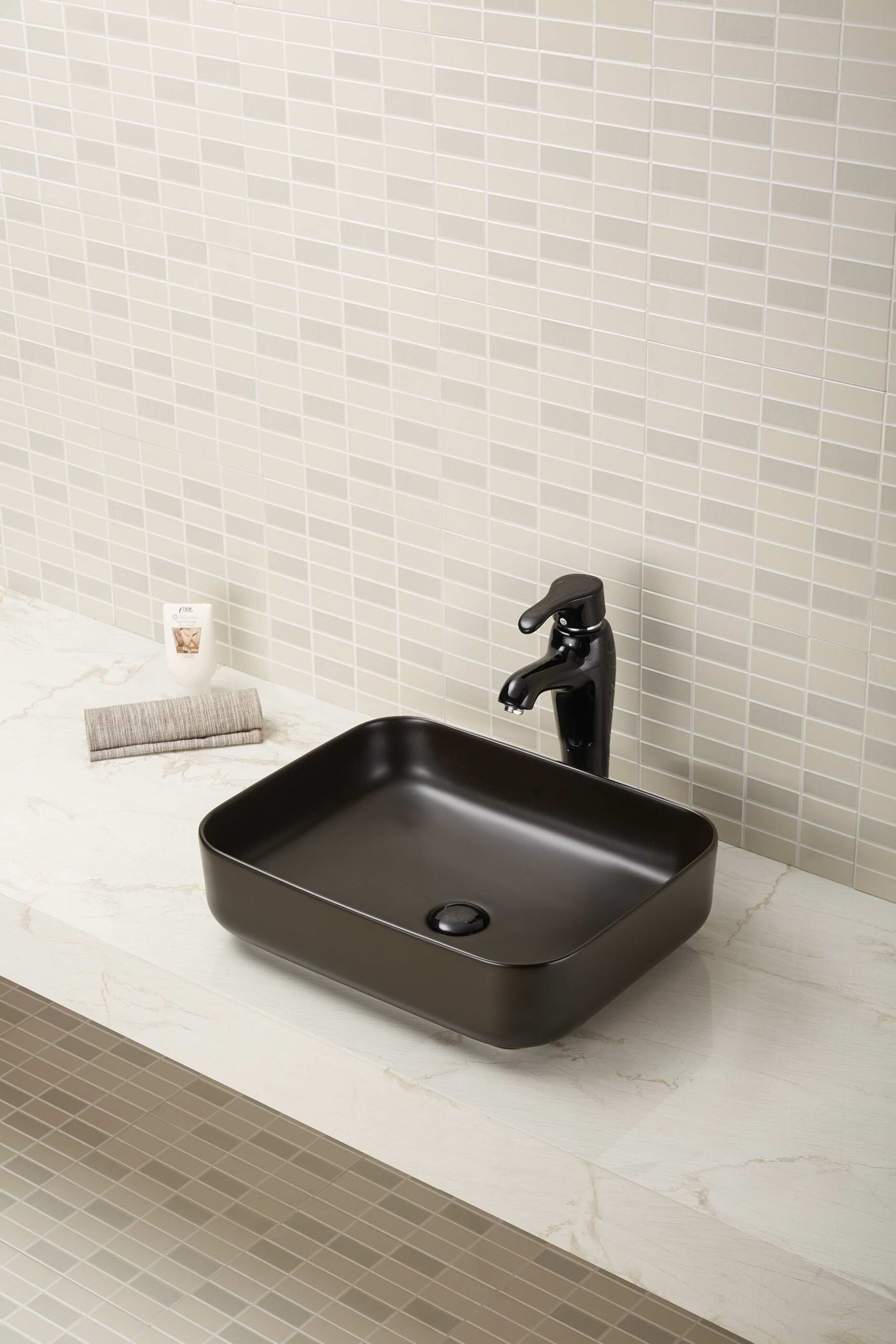 Ceramic Bathroom Sink in Black