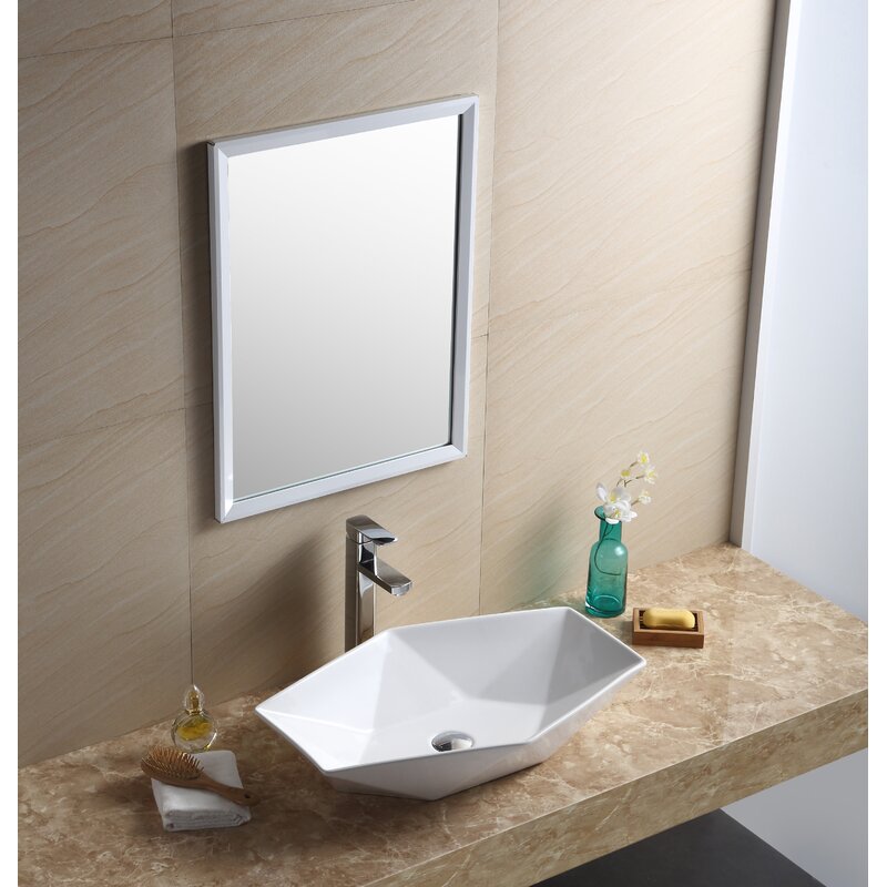 Ceramic Bathroom Sink in White